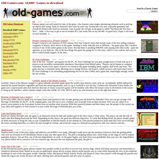 Old-Games.com: 10,000+ Games to download