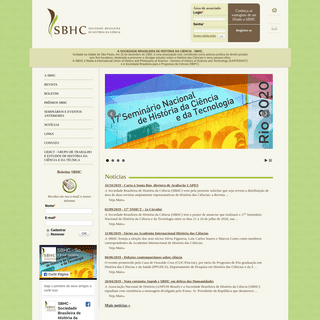 SBHC - Sociedade Brasileira de HistÃ³ria da CiÃªncia