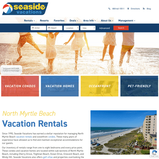 North Myrtle Beach Vacation Rentals & Condos | Seaside Vacations
