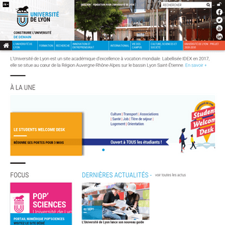 UDL - Université de Lyon - site académique d'excellence mondiale.