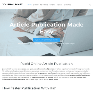 JOURNAL BINET - Faster Open Access Article Publication