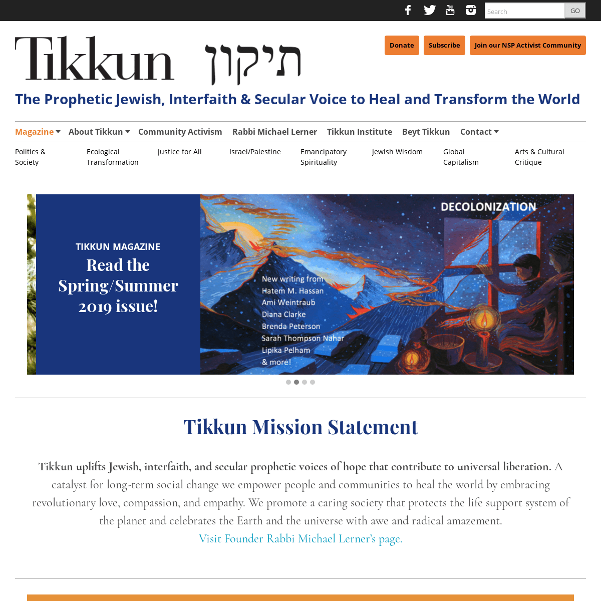 A complete backup of tikkun.org