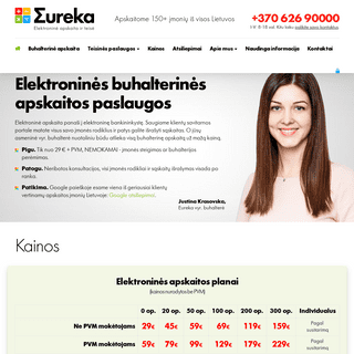 Buhalterinės apskaitos paslaugos nuo 29€ - Eureka.lt