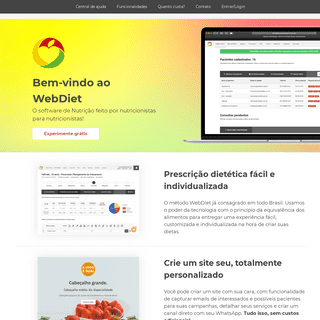 WebDiet - Software para Nutrição, Dietética e Consultórios