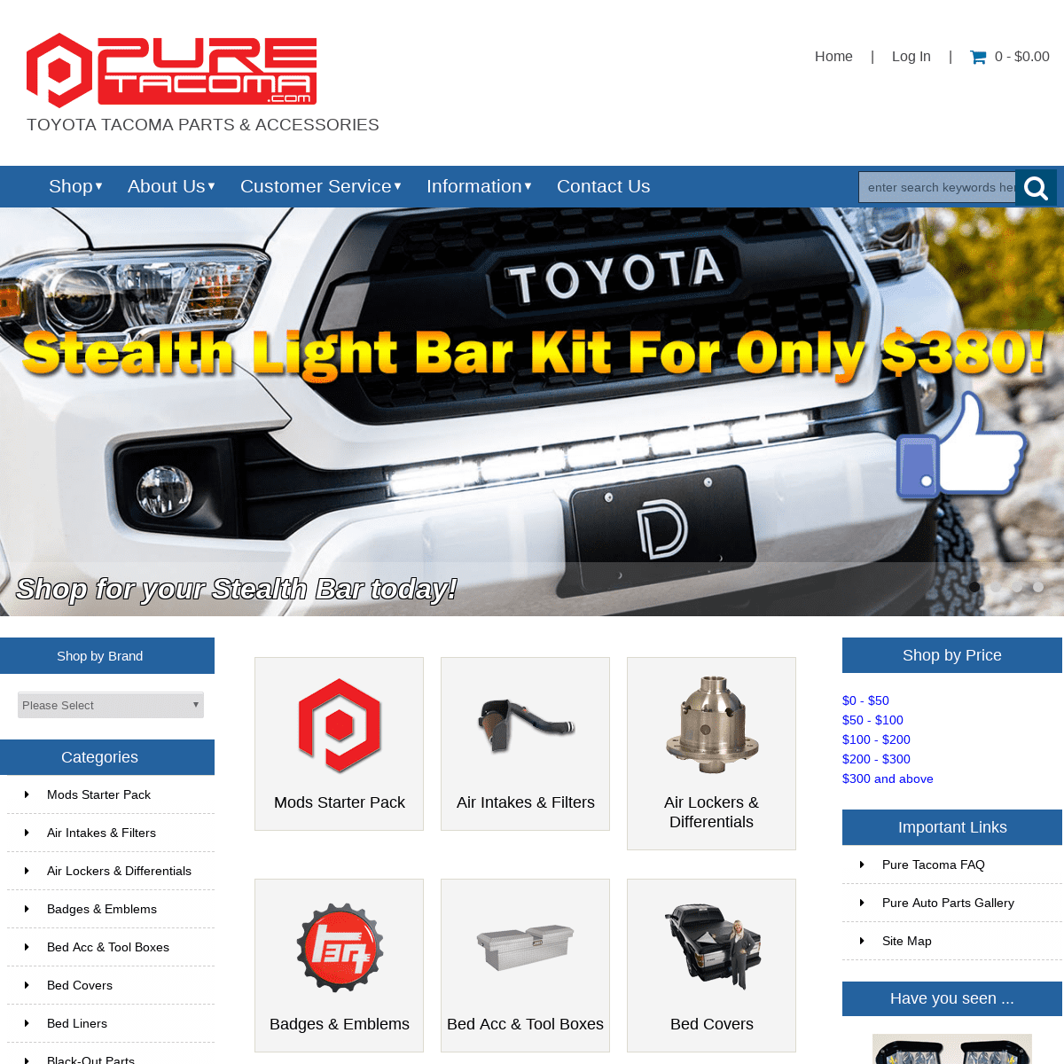 Pure Tacoma, Parts and Accessories for your Toyota Tacoma