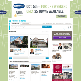 Real Estate Listings and New Homes for Sale - HomeFinder.ca