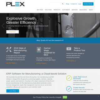 Manufacturing ERP Online Software Solutions | Plex Systems