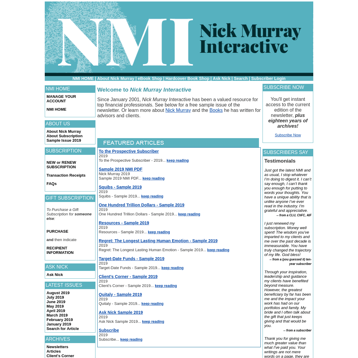 NickMurrayNewsletters.com