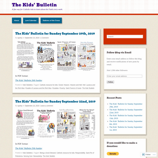 The Kids' Bulletin | A fun way for Catholic kids to learn about the Faith every week.