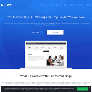 HTML Builder Drag and Drop - Create Websites with Novi
