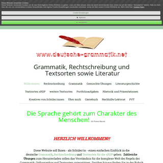 Grammatik, Rechtschreibung, Textsorten - deutsche-grammatik.net - Deutsche Grammatik, Rechtschreibung und Textsorten