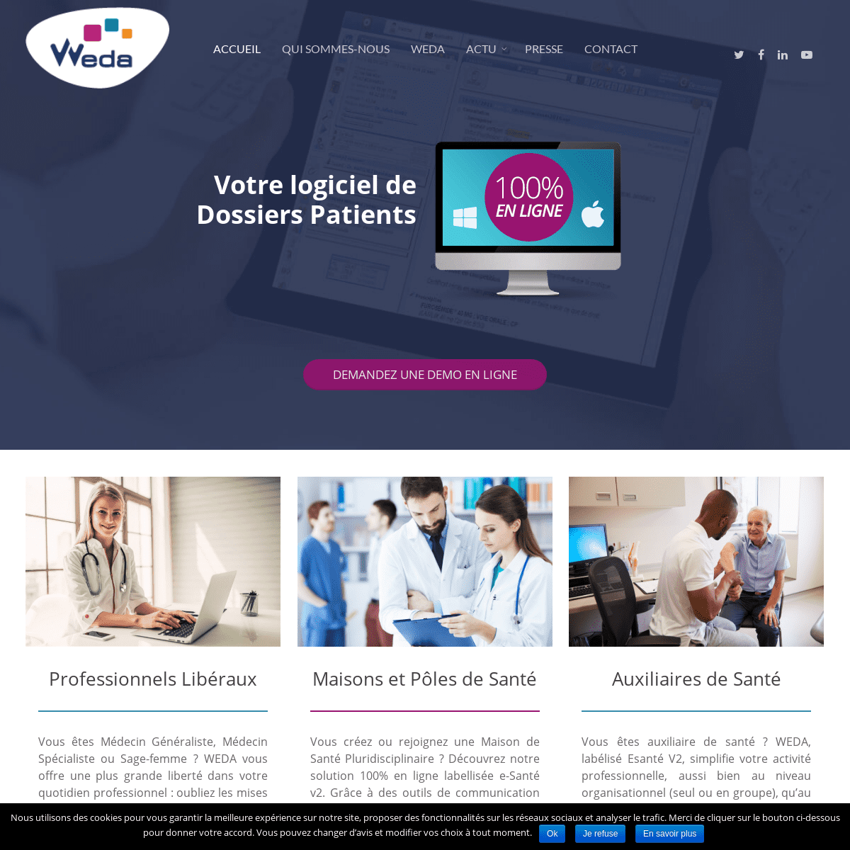 WEDA – Vos dossiers patients 100% en ligne