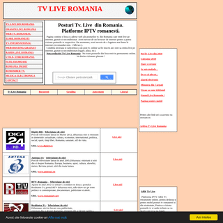 Tv Live Romania: Tv online in direct gratis, IPTV gratuit pe internet