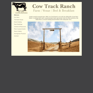 Cow Track Ranch - Welcome