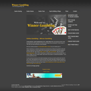 Online Gambling - Online Casinos, Sports Betting, Poker and Bingo
