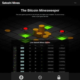 Satoshi Mines. The Original Bitcoin Minesweeper Casino