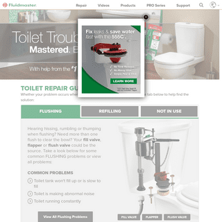 Toilet Repair | How to Repair A Toilet | Toilet Parts & Repair | Fluidmaster