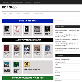 PDF Stop - Books PDF, Epub And Mobi Free Download