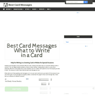 Greeting Card Messages