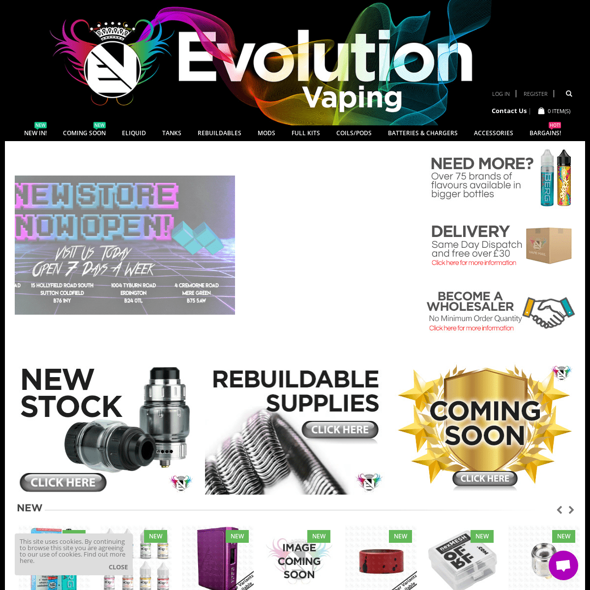 Evolution Vaping | E-Liquids, E-Cigarettes & Accessories