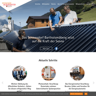 Zukunftsfähige Energieversorgung - Energieautonomie Vorarlberg