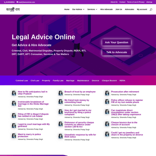 Legal advice online in India | Top Lawyer: civil, family, property, criminal