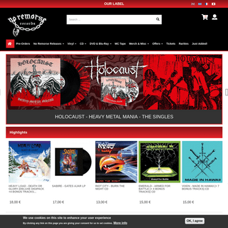No Remorse Records | record label, online shop - heavy metal, epic metal, power metal, hard rock, death metal, black metal, aor,