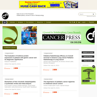  The Cancer Press Journal Published by DiscoverSys Canada