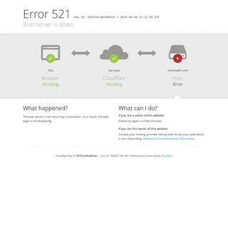 vertihealth.com | 521: Web server is down