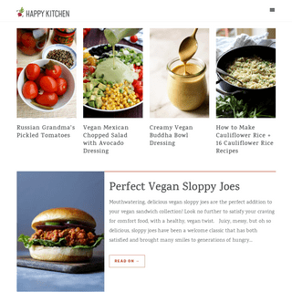 Healthy Easy-to-Make Vegetarian & Vegan Recipes - Happy Kitchen.Rocks