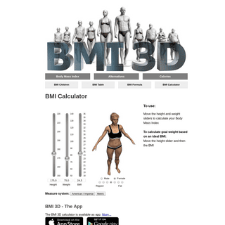 BMI Calculator - What is my BMI? Our Calculator with 3D Body View. - BMI 3D