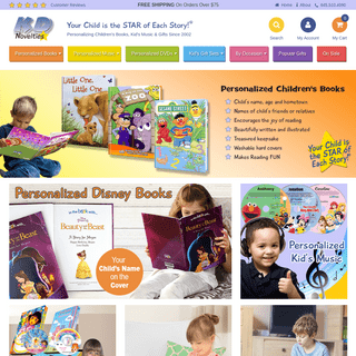 Best Personalized Books, Music CDs, & Gifts for Children | KD Novelties