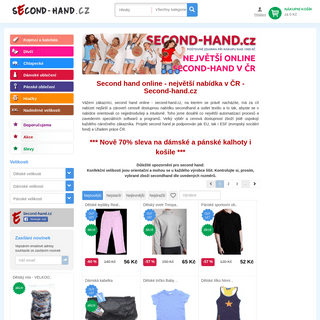 Second hand - největší online secondhand v ČR.