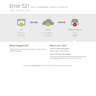 fringecustomchaps.com | 521: Web server is down
