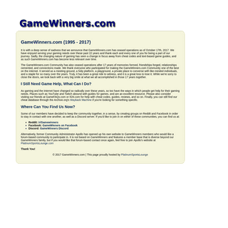 A complete backup of gamewinners.com