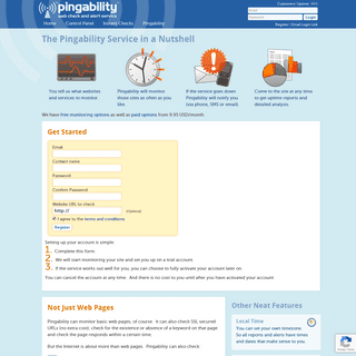 Pingability.com: Web Site Monitoring and Alert Service