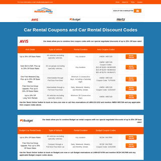 Car Rental Coupons | Car Rental Discount Codes | RentalCarPerks.com