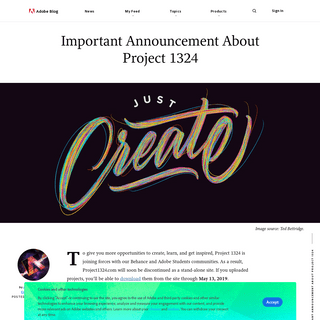 Important Announcement About Project 1324 | Adobe Blog