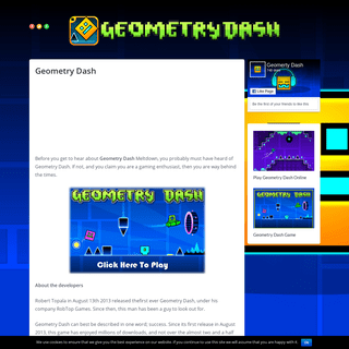 Play Geometry Dash Full Game Online Now !!!