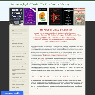 Free Metaphysical Books -The Free Esoteric Library - Home