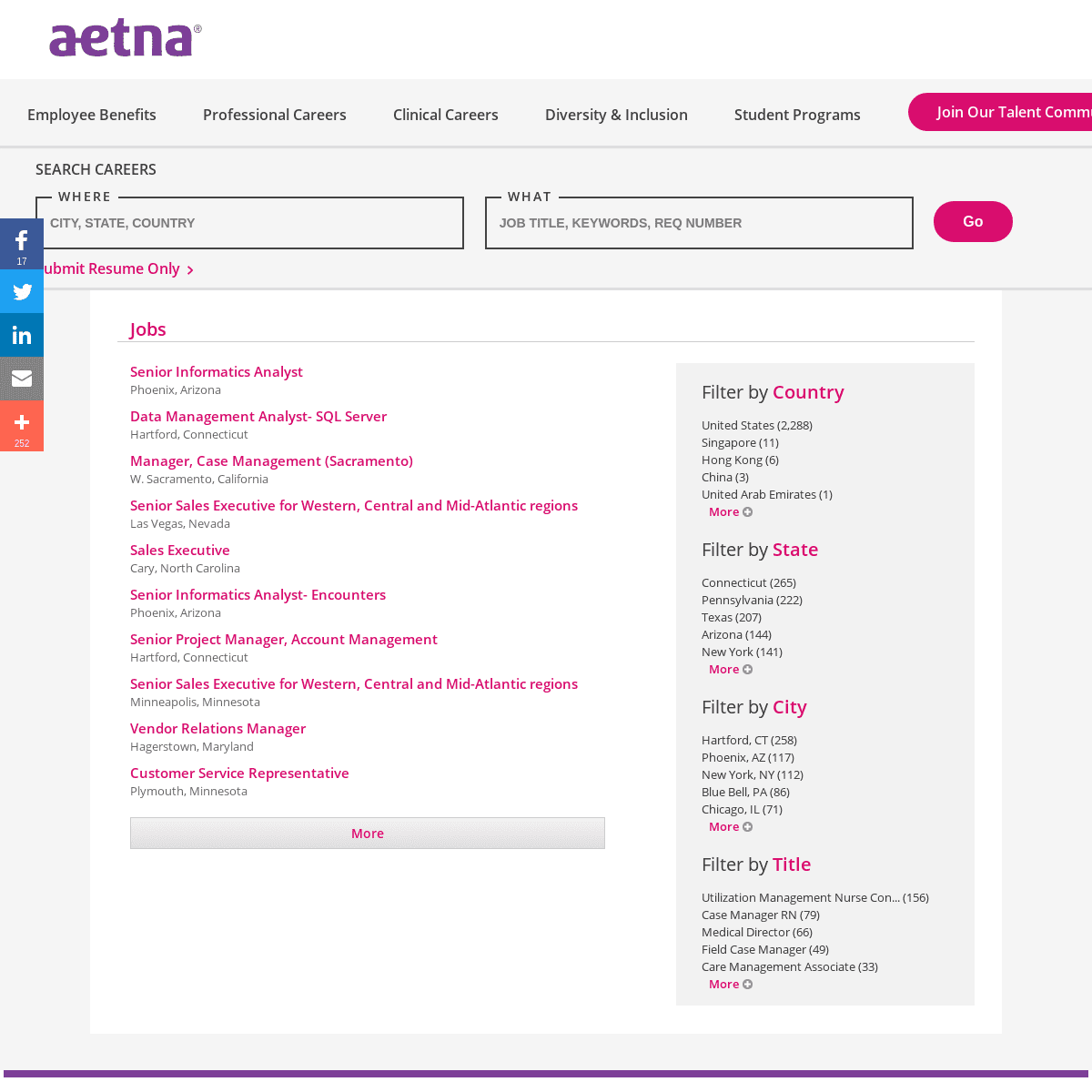 A complete backup of aetna.jobs