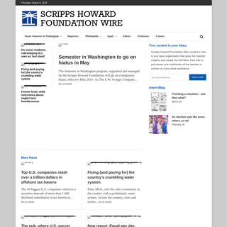 Scripps Howard Foundation Wire | Internships, News, Politics
