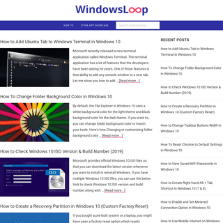 WindowsLoop | Detailed Windows tutorials and guides