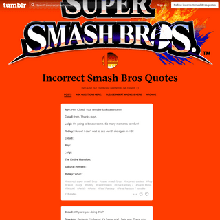 Incorrect Smash Bros Quotes