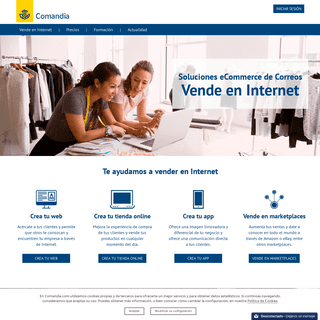 Vende en internet con Comandia, las soluciones ecommerce de Correos
