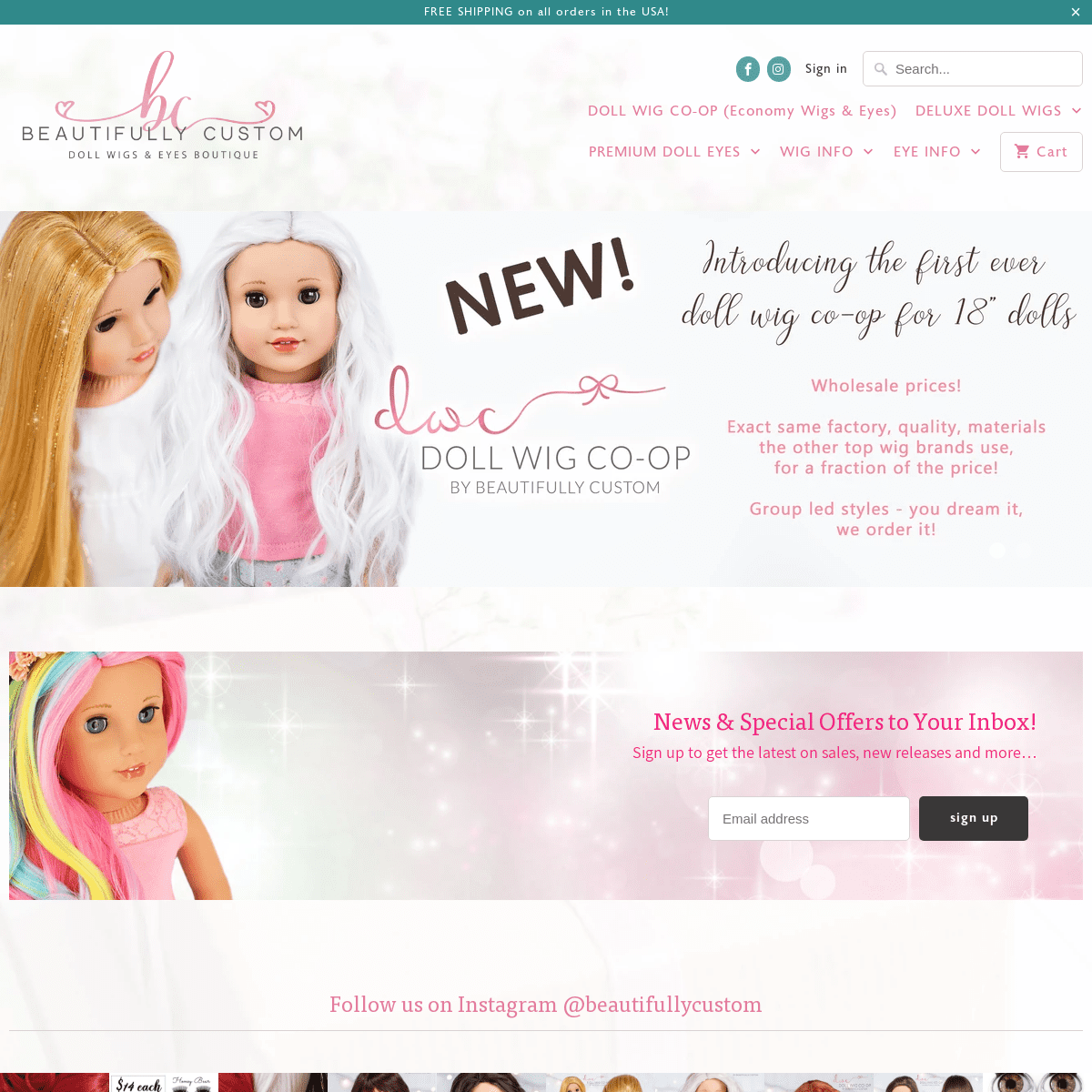 Beautifully Custom: Doll Wigs & Eyes Boutique