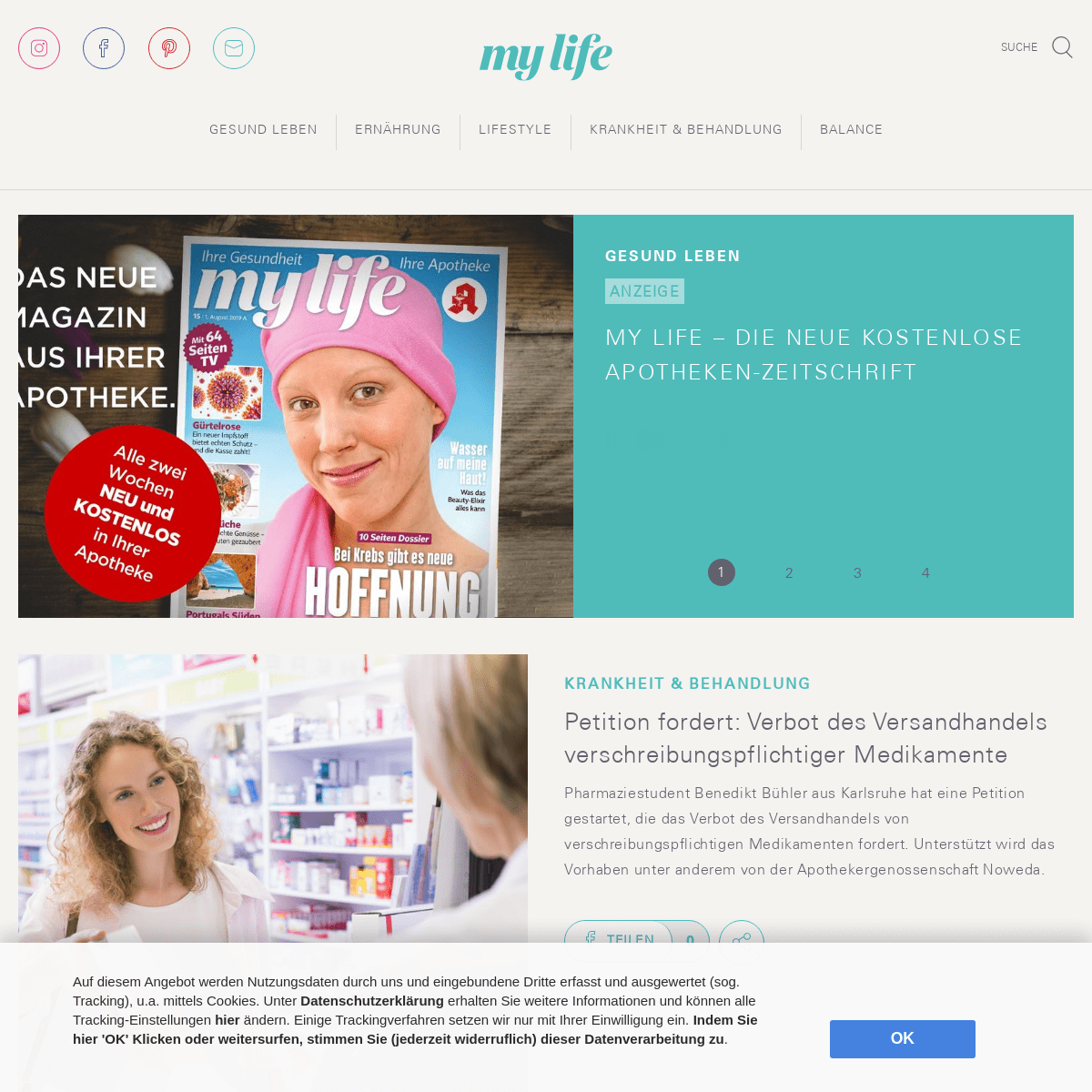 mylife.de - bewusst gesund | Das Gesundheitsportal zur Apothekenzeitschrift