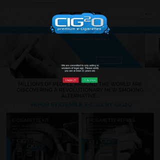 CIG2O E-Cigs | Electronic Cigarettes
