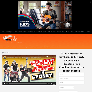 Music Lessons - JumboNote, the Leading Music School in Sydney