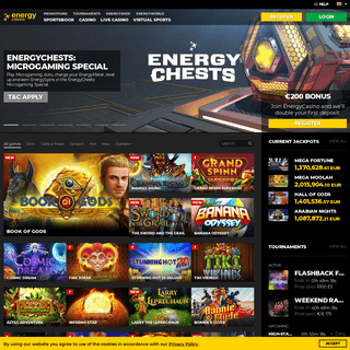 Online EnergyCasino.com - Winning Energy in popular Slots Games